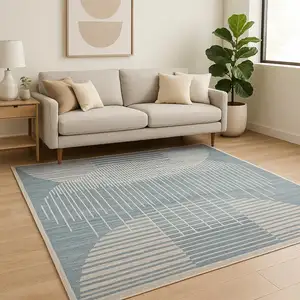 Photo of Blue Geometric Area Rug
