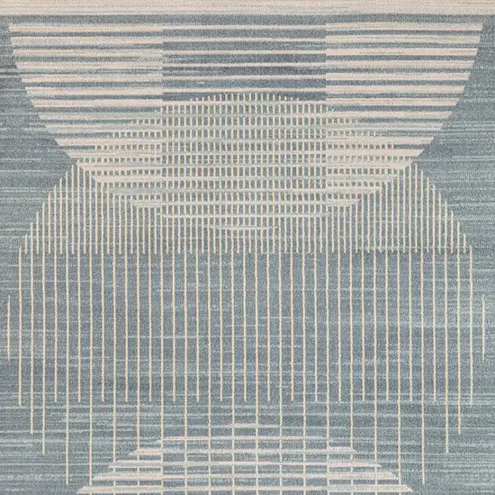 Blue Geometric Area Rug Photo 9