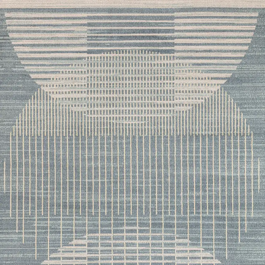 Blue Geometric Area Rug Photo 9