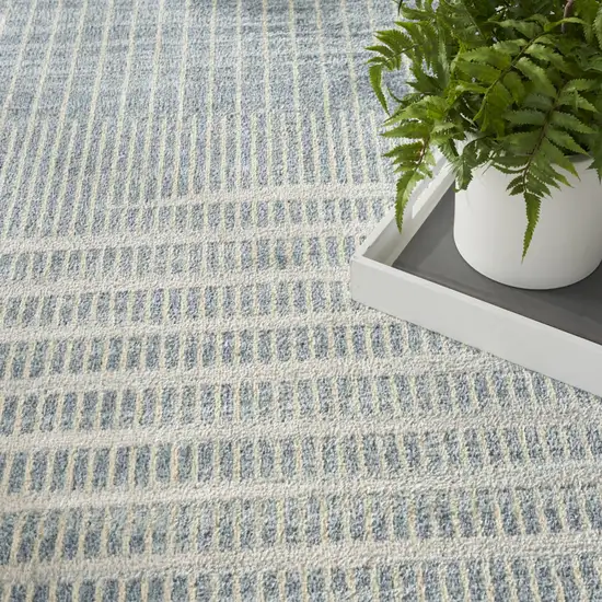 Blue Geometric Area Rug Photo 6