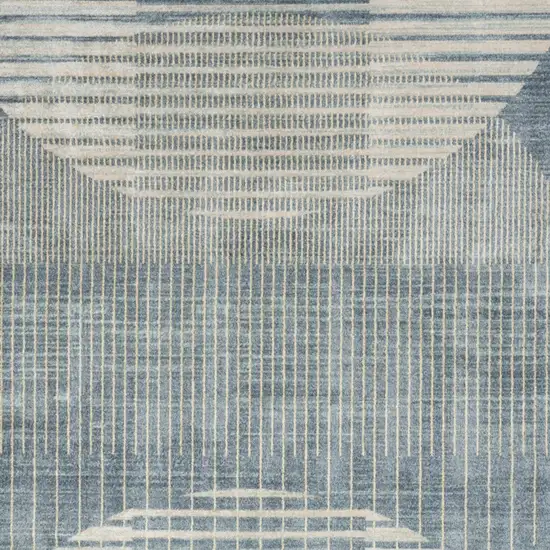 Blue Geometric Area Rug Photo 9