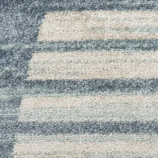Blue Geometric Area Rug Photo 4