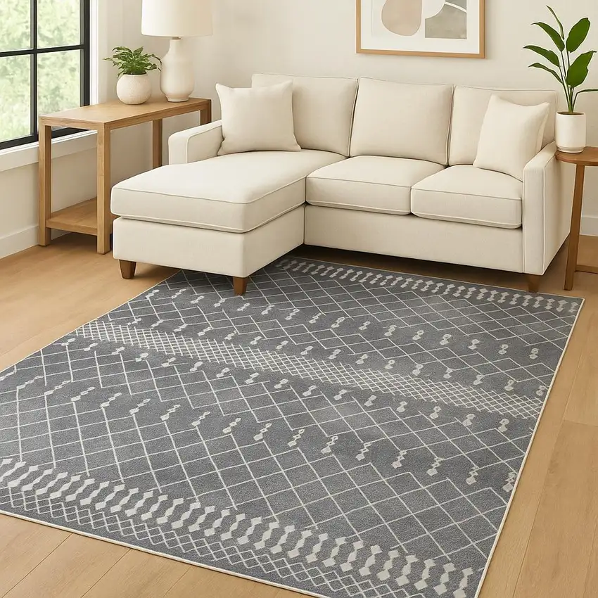 Blue Geometric Area Rug Photo 1
