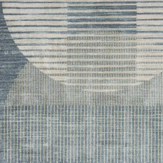 Blue Geometric Area Rug Photo 9
