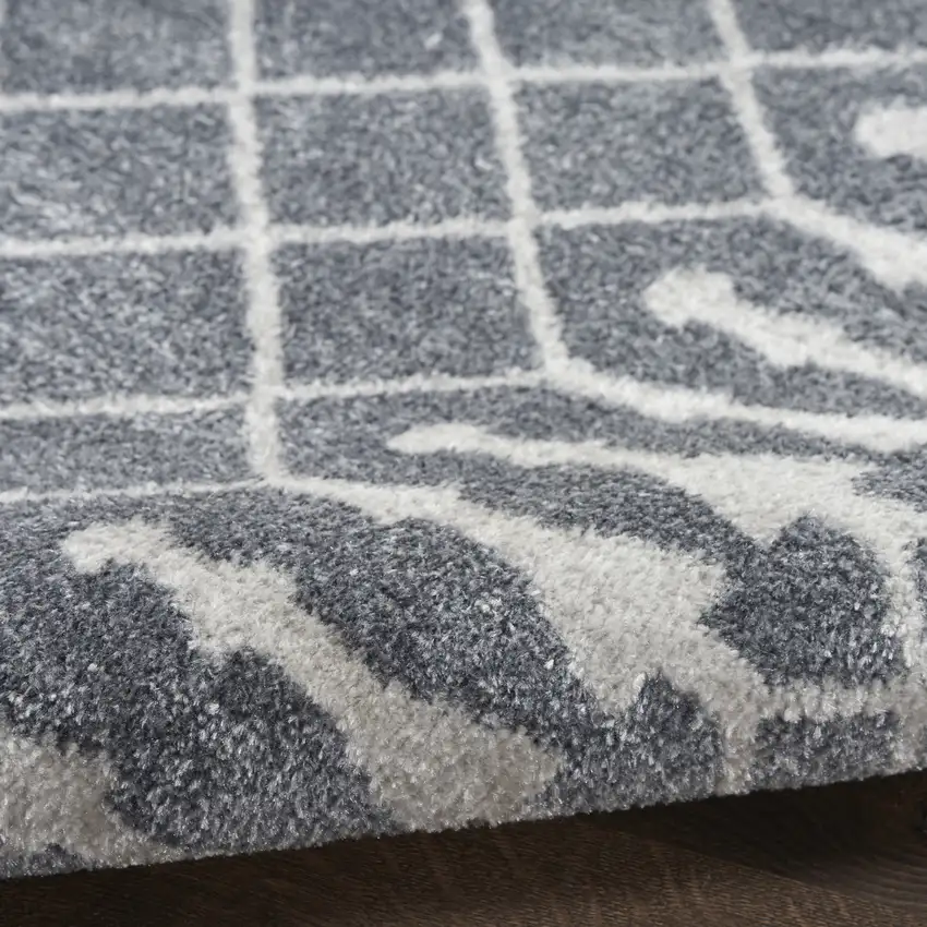 Blue Geometric Area Rug Photo 9
