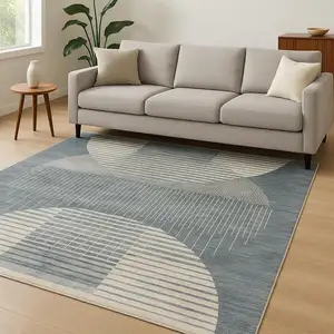 Photo of Blue Geometric Area Rug