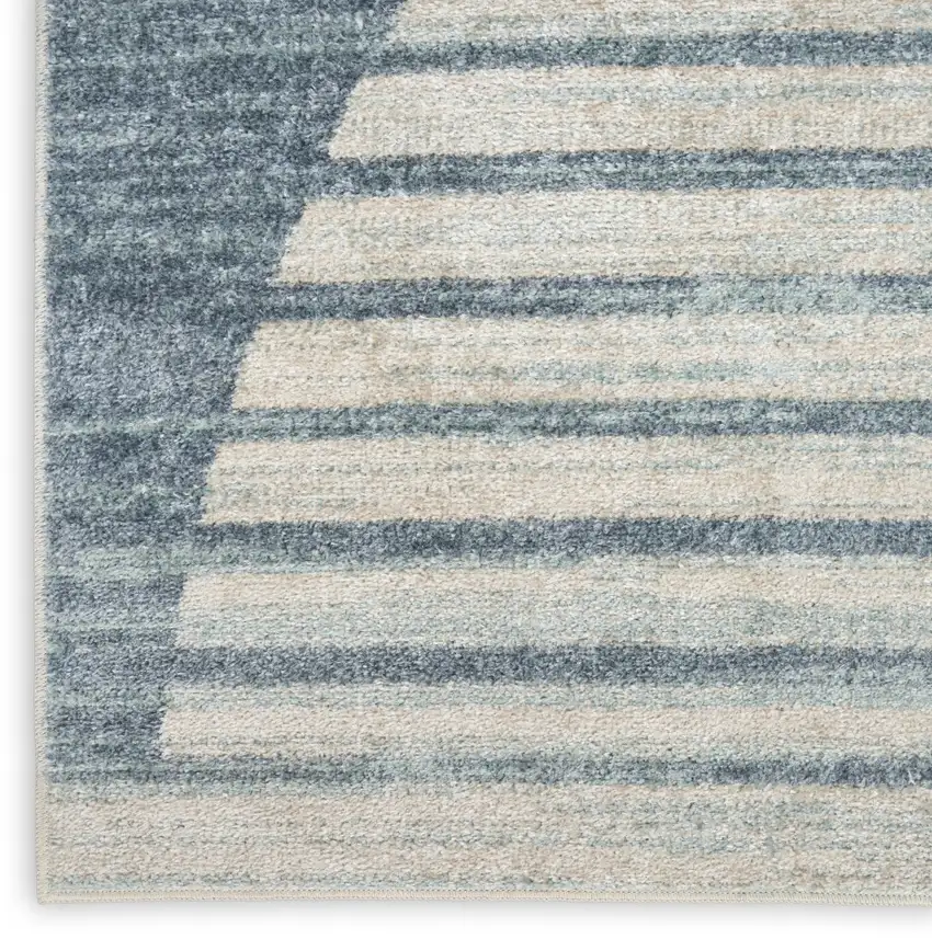 Blue Geometric Area Rug Photo 8