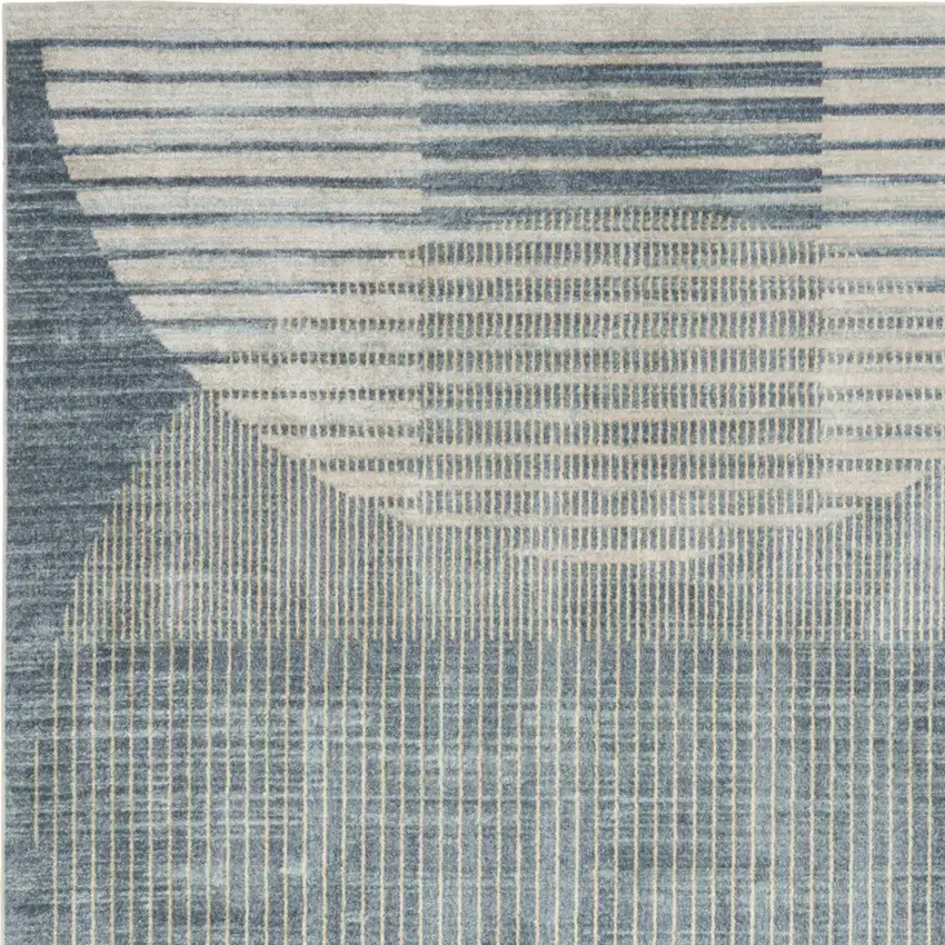 Blue Geometric Area Rug Photo 9