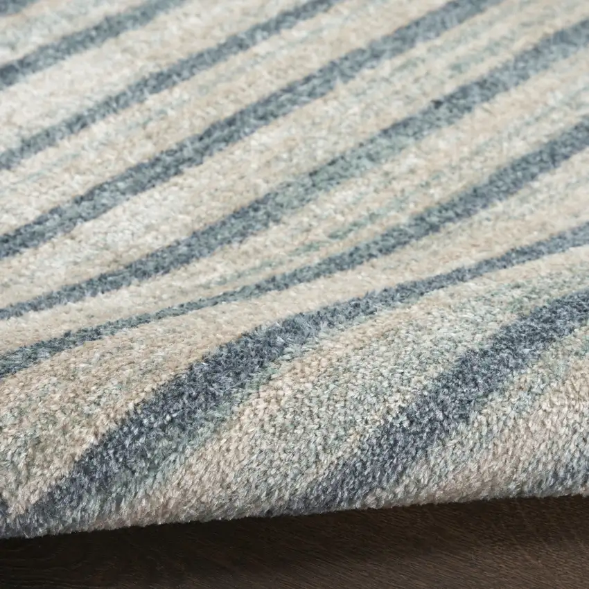 Blue Geometric Area Rug Photo 7