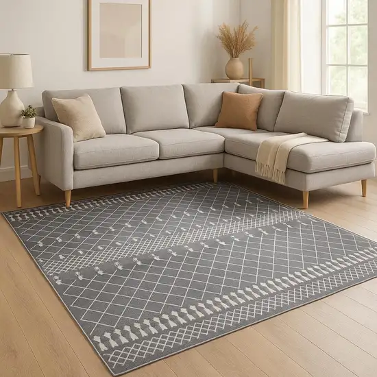 Blue Geometric Area Rug Photo 1