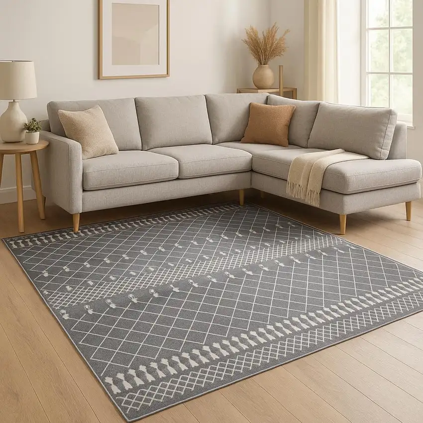 Blue Geometric Area Rug Photo 1