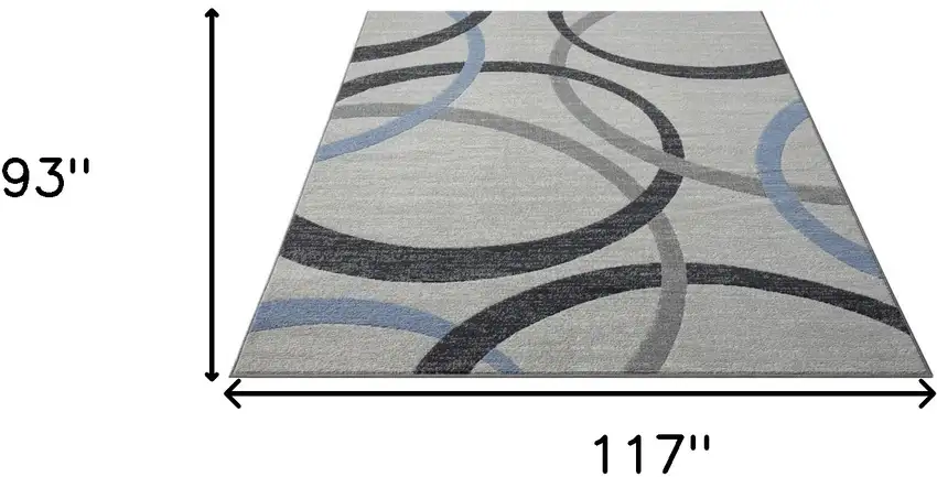 Blue Geometric Area Rug Photo 8