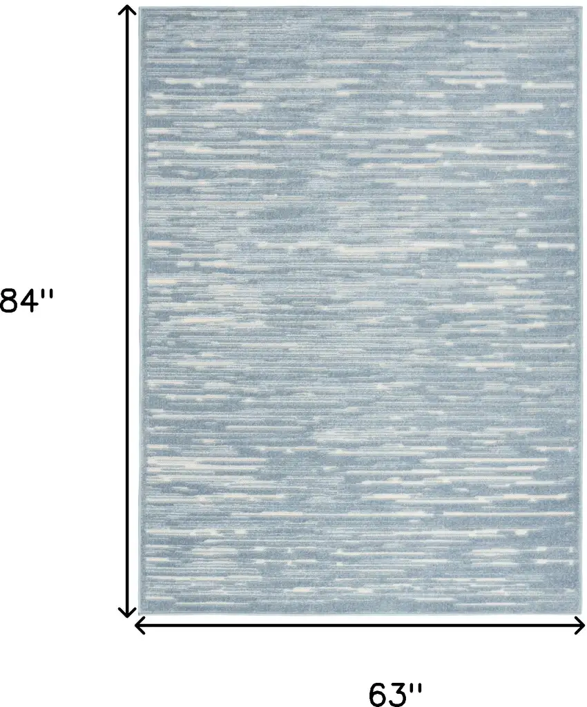 Blue Geometric Area Rug Photo 3