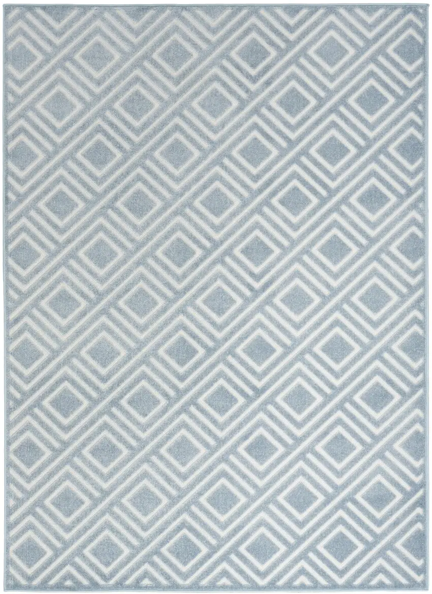 Blue Geometric Area Rug Photo 2