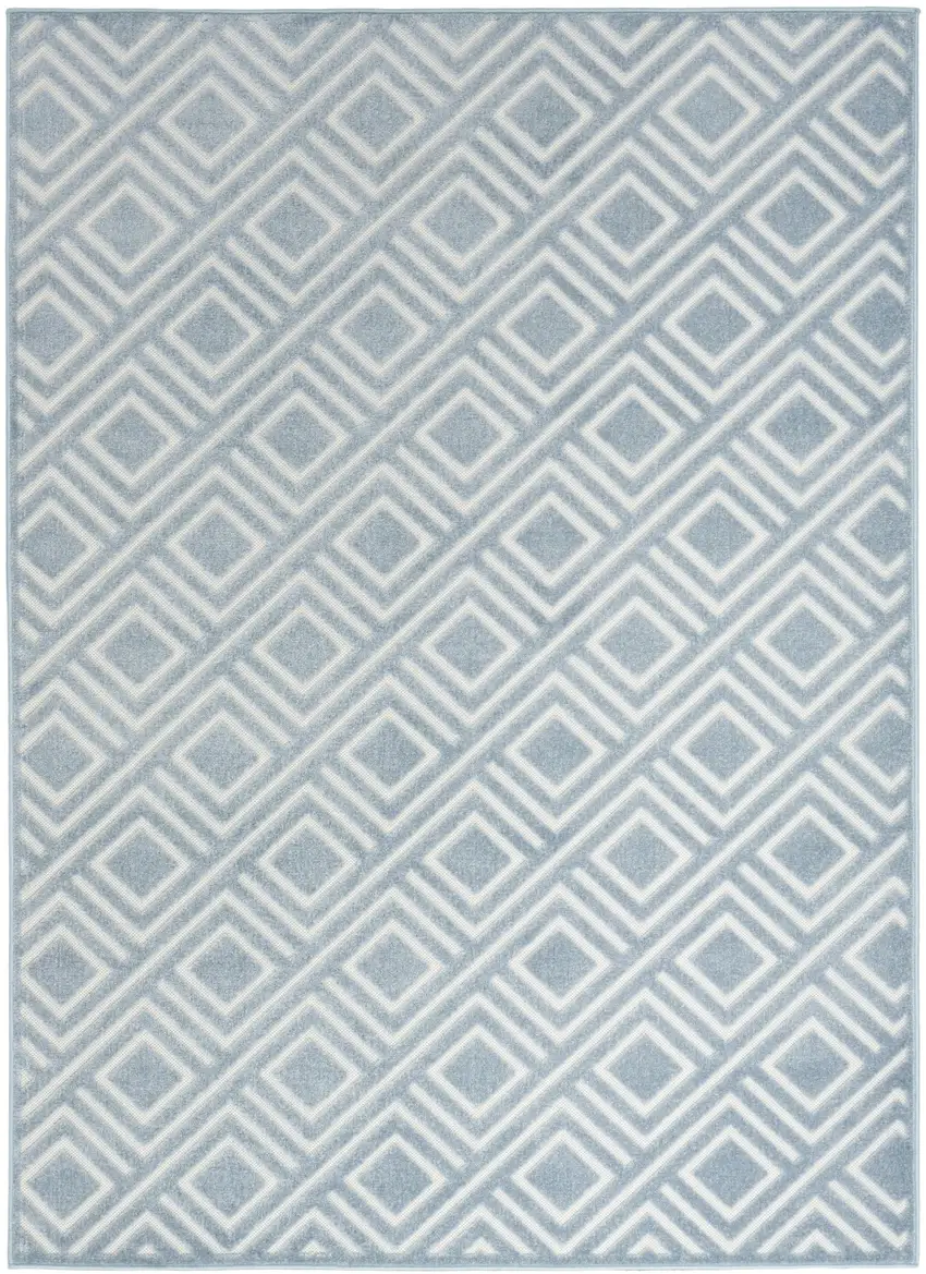 Blue Geometric Area Rug Photo 1