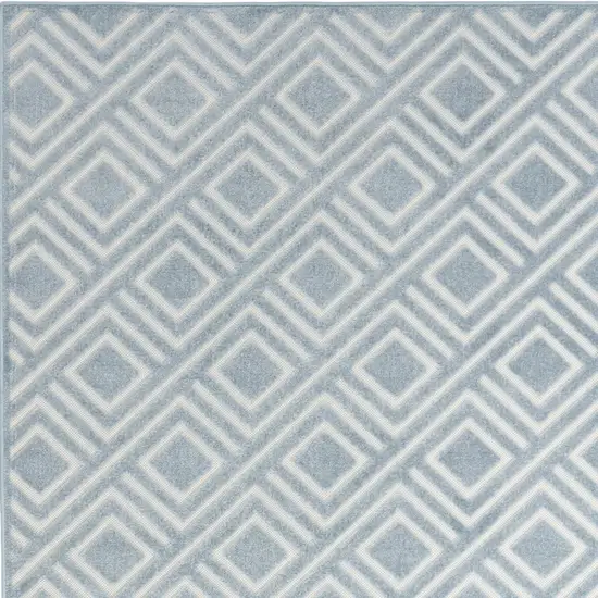Blue Geometric Area Rug Photo 4