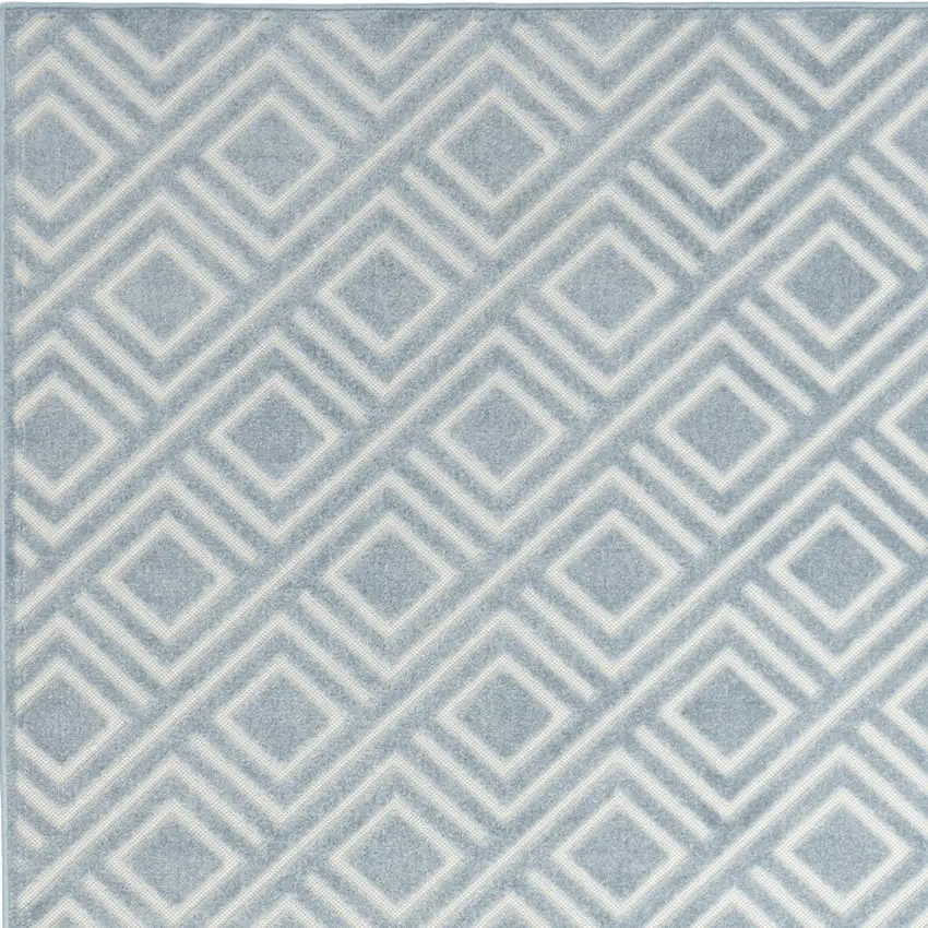Blue Geometric Area Rug Photo 4