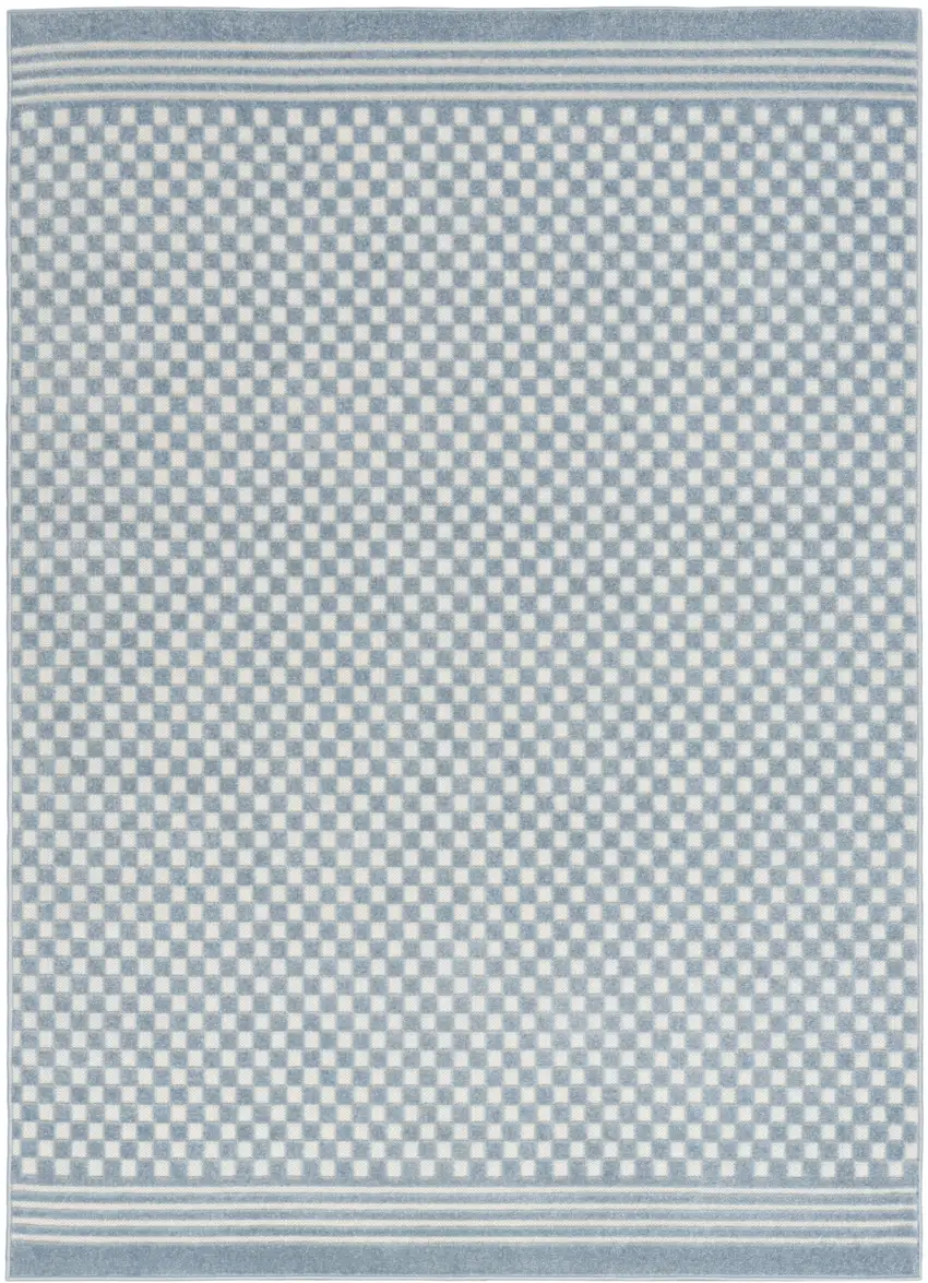 Blue Geometric Area Rug Photo 3