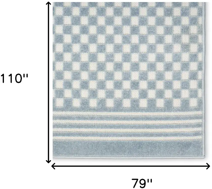 Blue Geometric Area Rug Photo 9