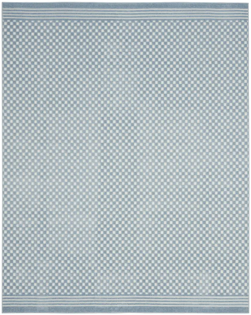 Blue Geometric Area Rug Photo 3