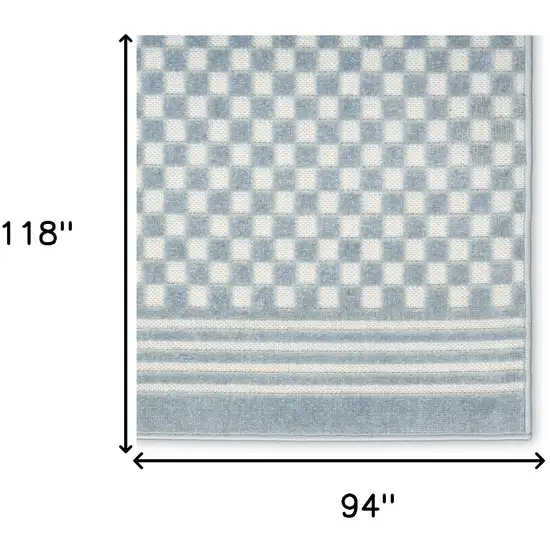Blue Geometric Area Rug Photo 9