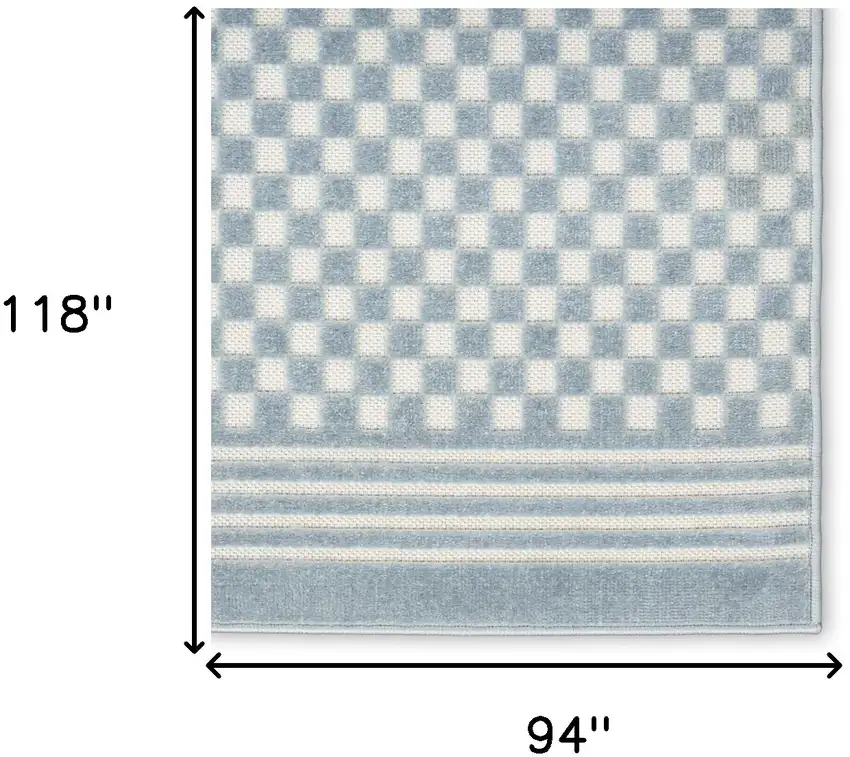 Blue Geometric Area Rug Photo 9
