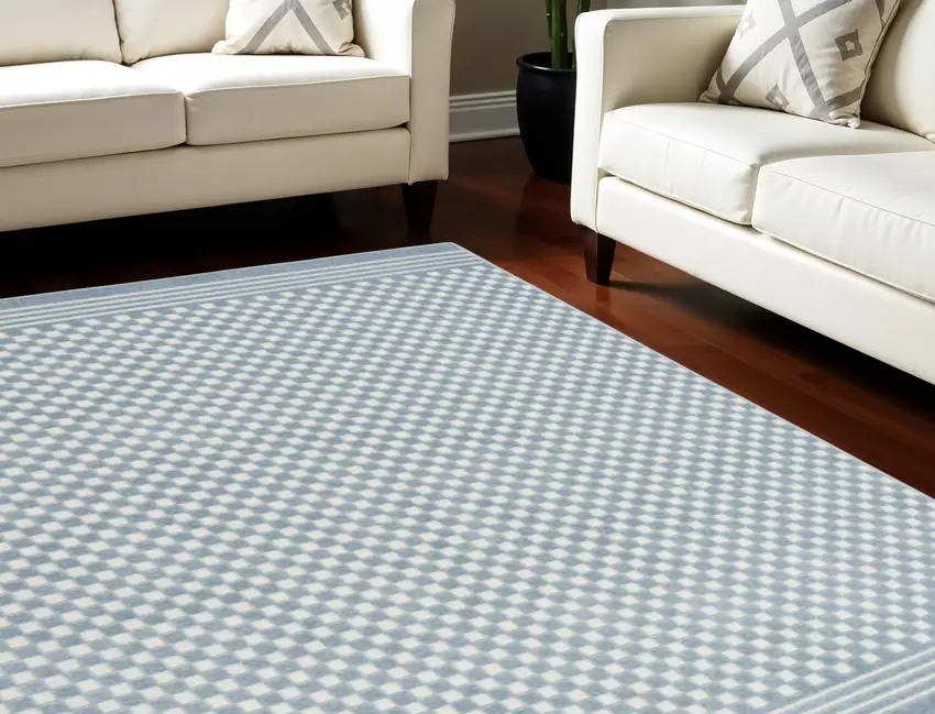 Blue Geometric Area Rug Photo 1