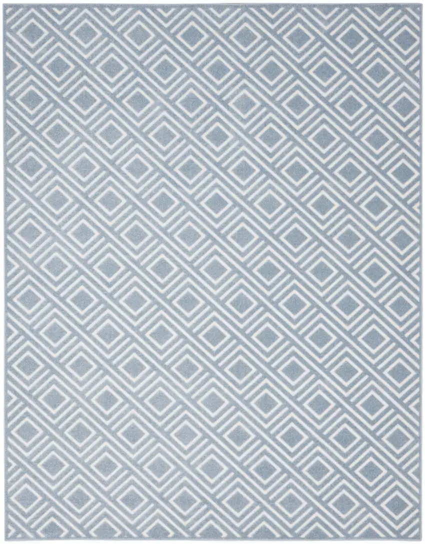 Blue Geometric Area Rug Photo 4