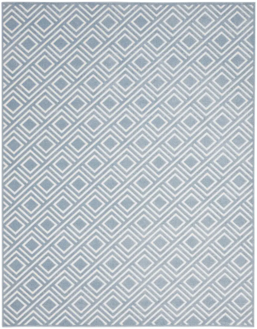 Blue Geometric Area Rug Photo 1