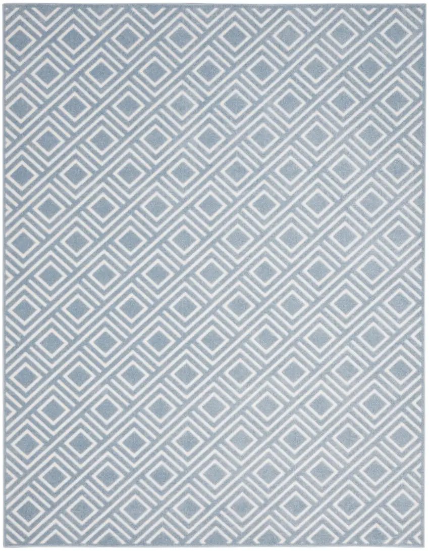 Blue Geometric Area Rug Photo 2