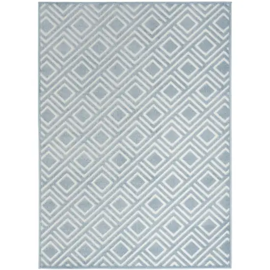 Blue Geometric Area Rug Photo 1