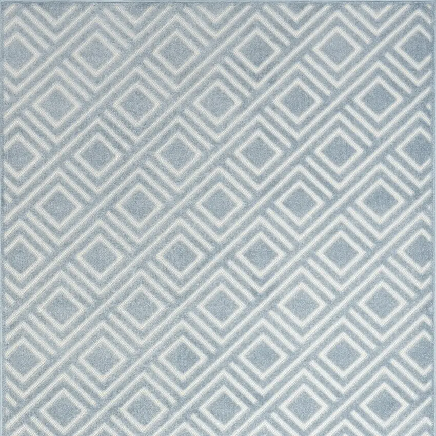 Blue Geometric Area Rug Photo 9