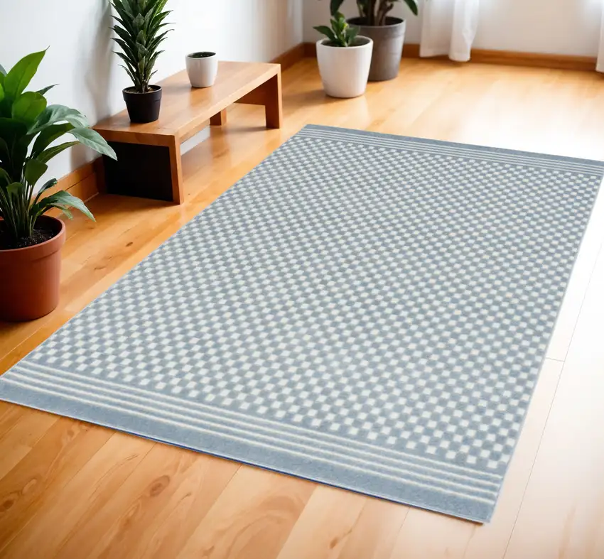 Blue Geometric Area Rug Photo 1