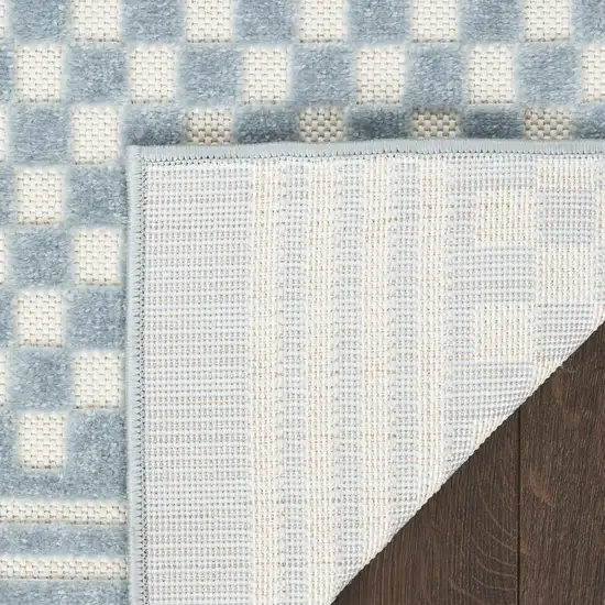 Blue Geometric Area Rug Photo 4