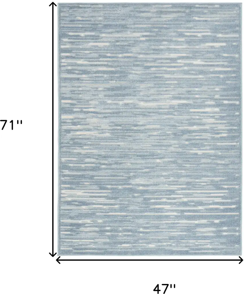 Blue Geometric Area Rug Photo 3