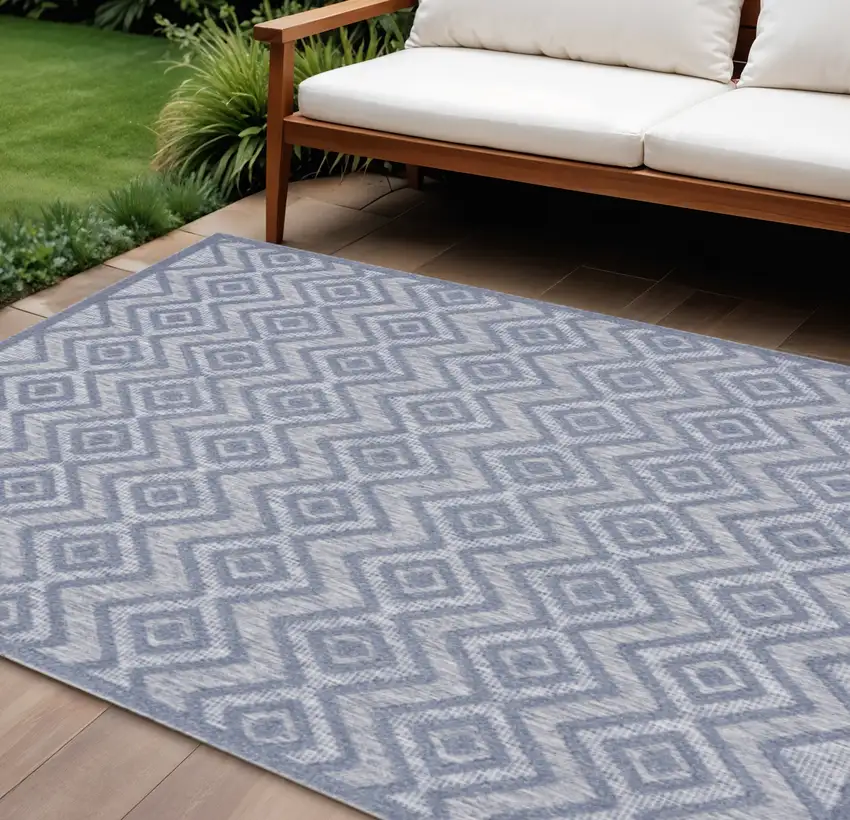 Blue Indoor Outdoor Area Rug Photo 2