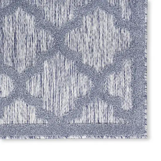 Blue Geometric Flatweave Area Rug Photo 4