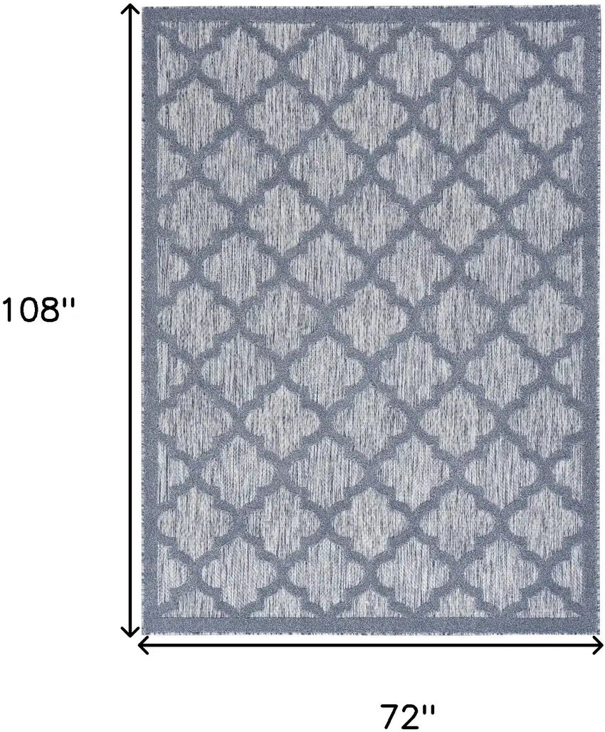 Blue Geometric Flatweave Area Rug Photo 7