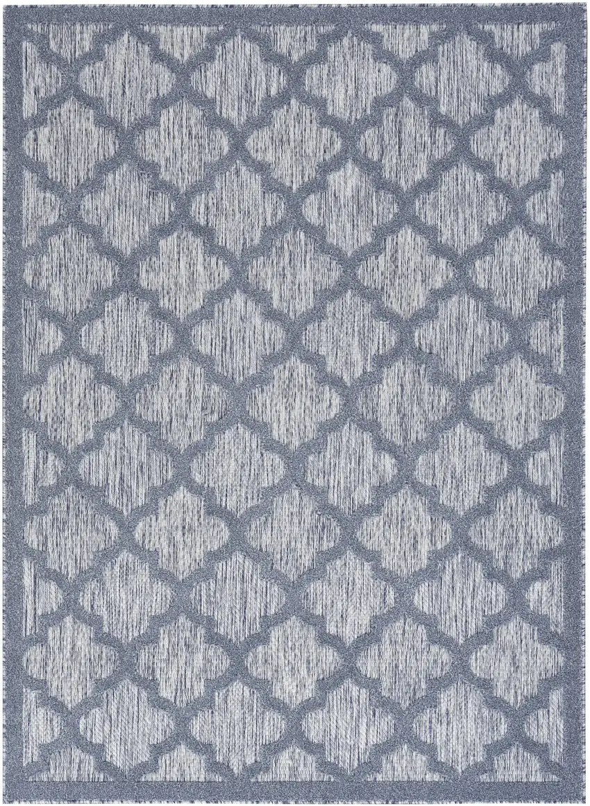 Blue Geometric Flatweave Area Rug Photo 1