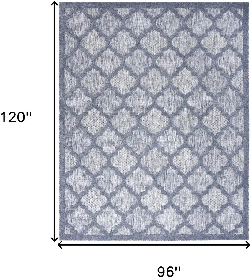 Blue Geometric Flatweave Area Rug Photo 7