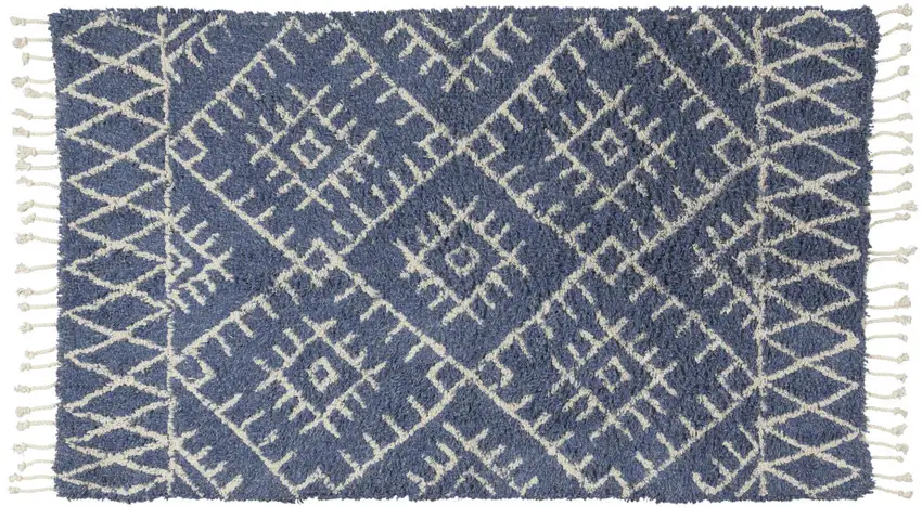 Blue Geometric Hand Tufted Area Rug Photo 7