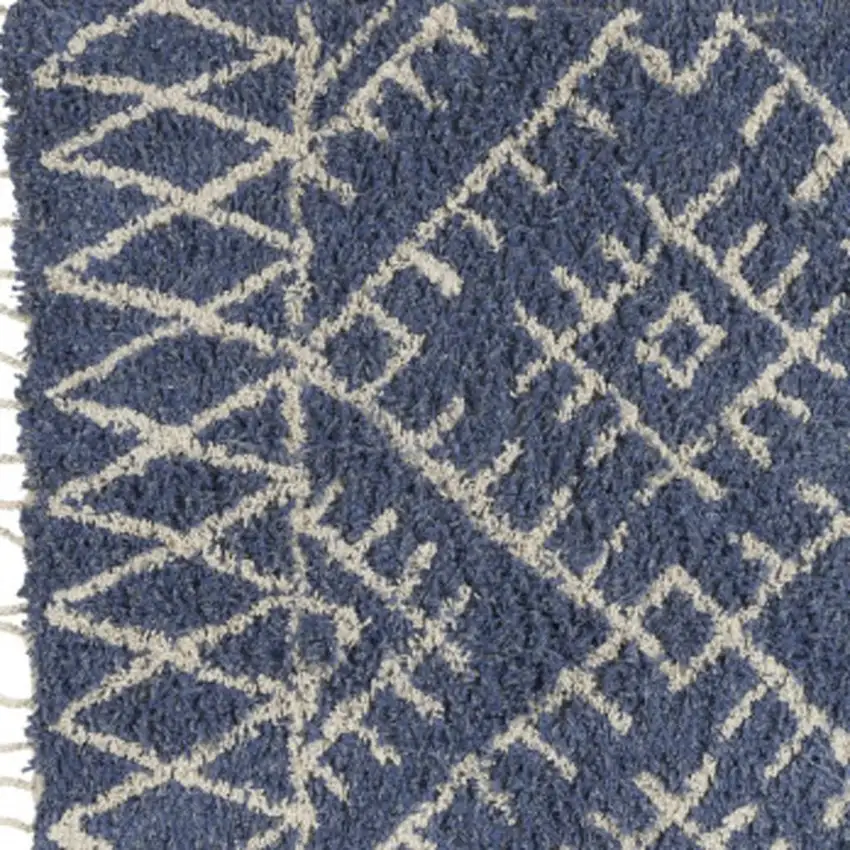 Blue Geometric Hand Tufted Area Rug Photo 1