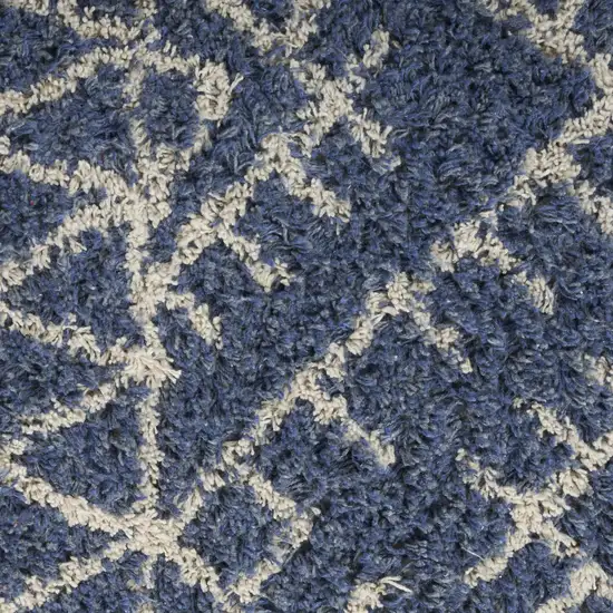 Blue Geometric Hand Tufted Area Rug Photo 8