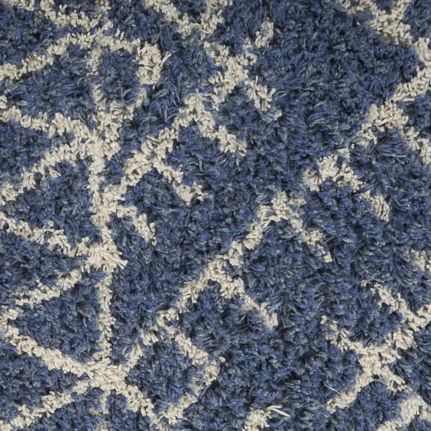 Blue Geometric Hand Tufted Area Rug Photo 8