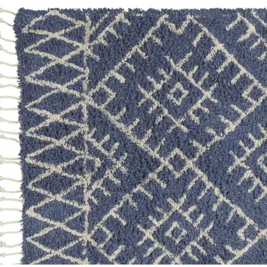 Blue Geometric Hand Tufted Area Rug Photo 2