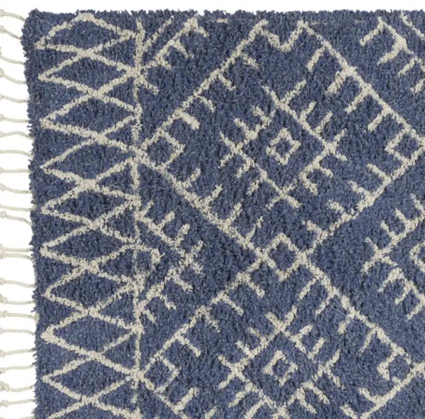 Blue Geometric Hand Tufted Area Rug Photo 2