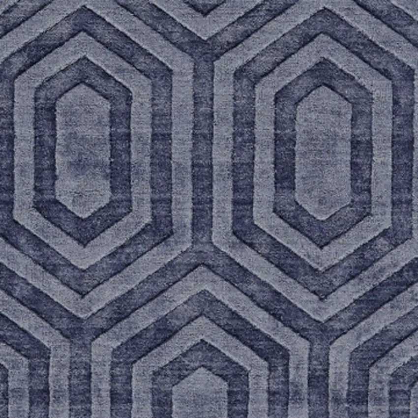 Blue Geometric Hand Woven Area Rug Photo 9