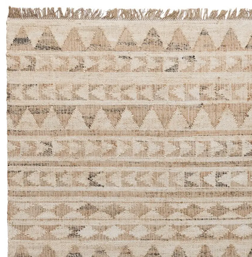 Blue Geometric Hand Woven Area Rug Photo 4