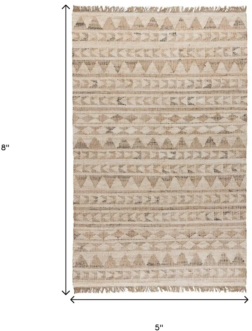 Blue Geometric Hand Woven Area Rug Photo 5