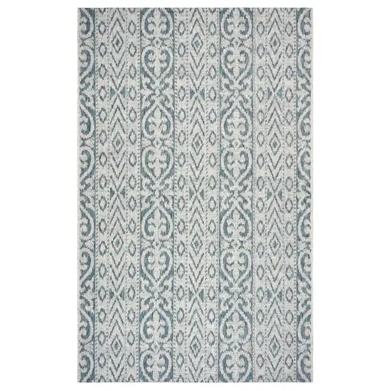 Blue And White Indoor Outdoor Area Rug Photo 3